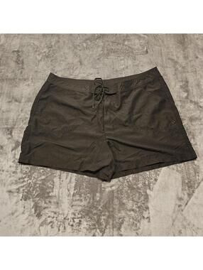 St John's Bay Ladies 2XL Black Swim Shorts Hook/Loop/ Tie